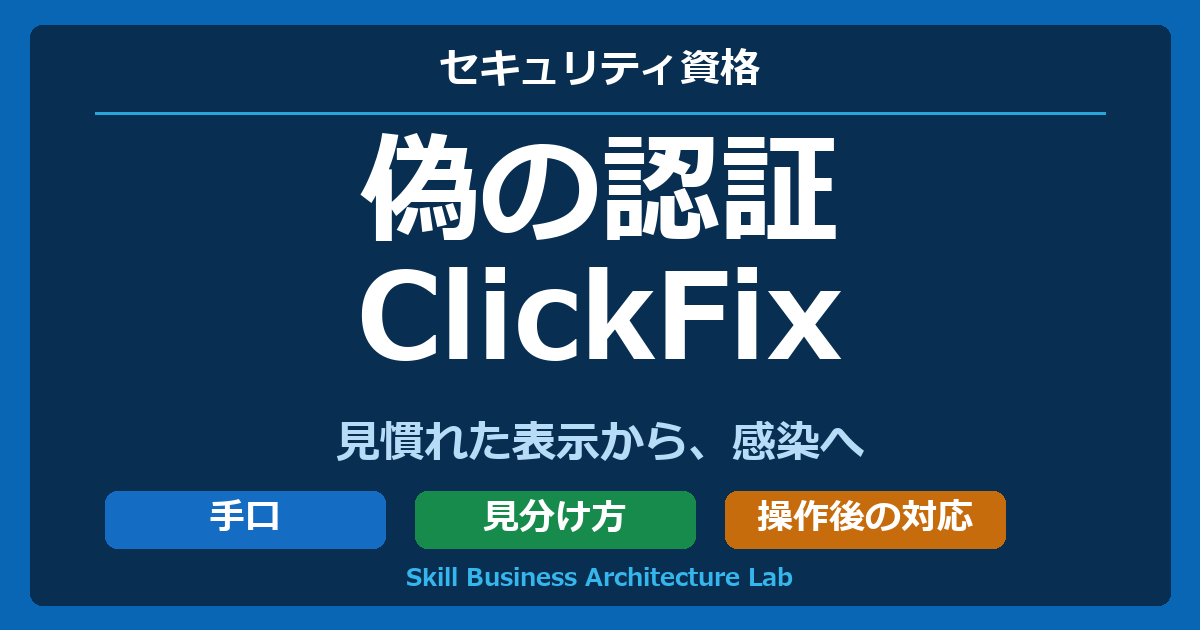 偽の認証・ClickFix。見慣れた表示から、感染へ