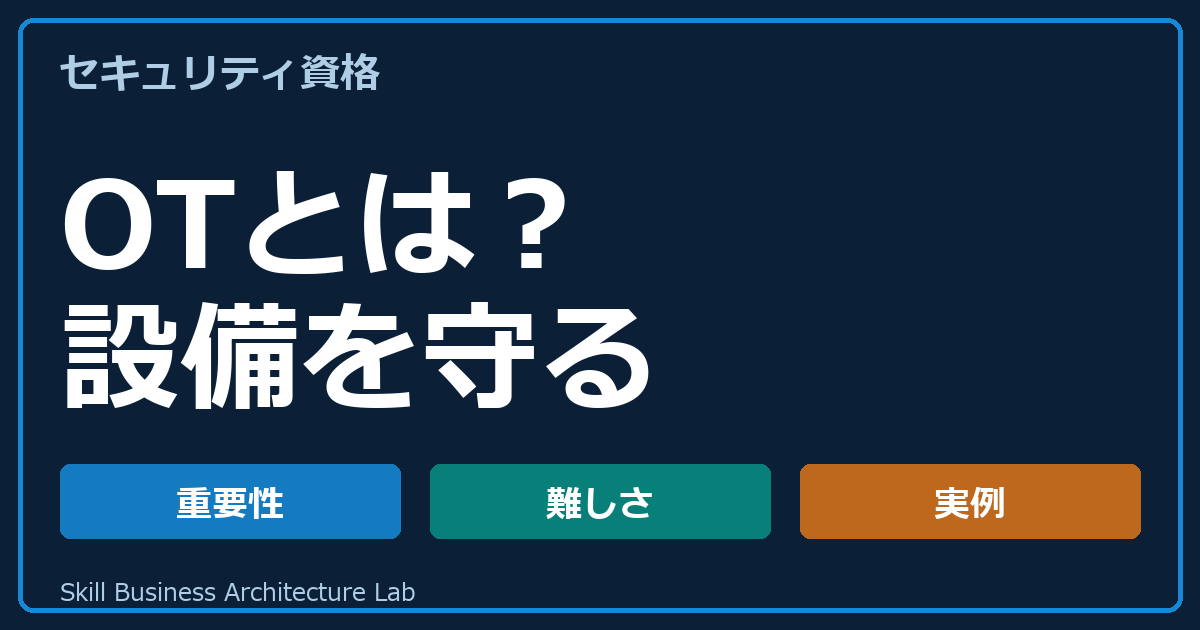 OTとは？設備を守る重要性・難しさ・実例